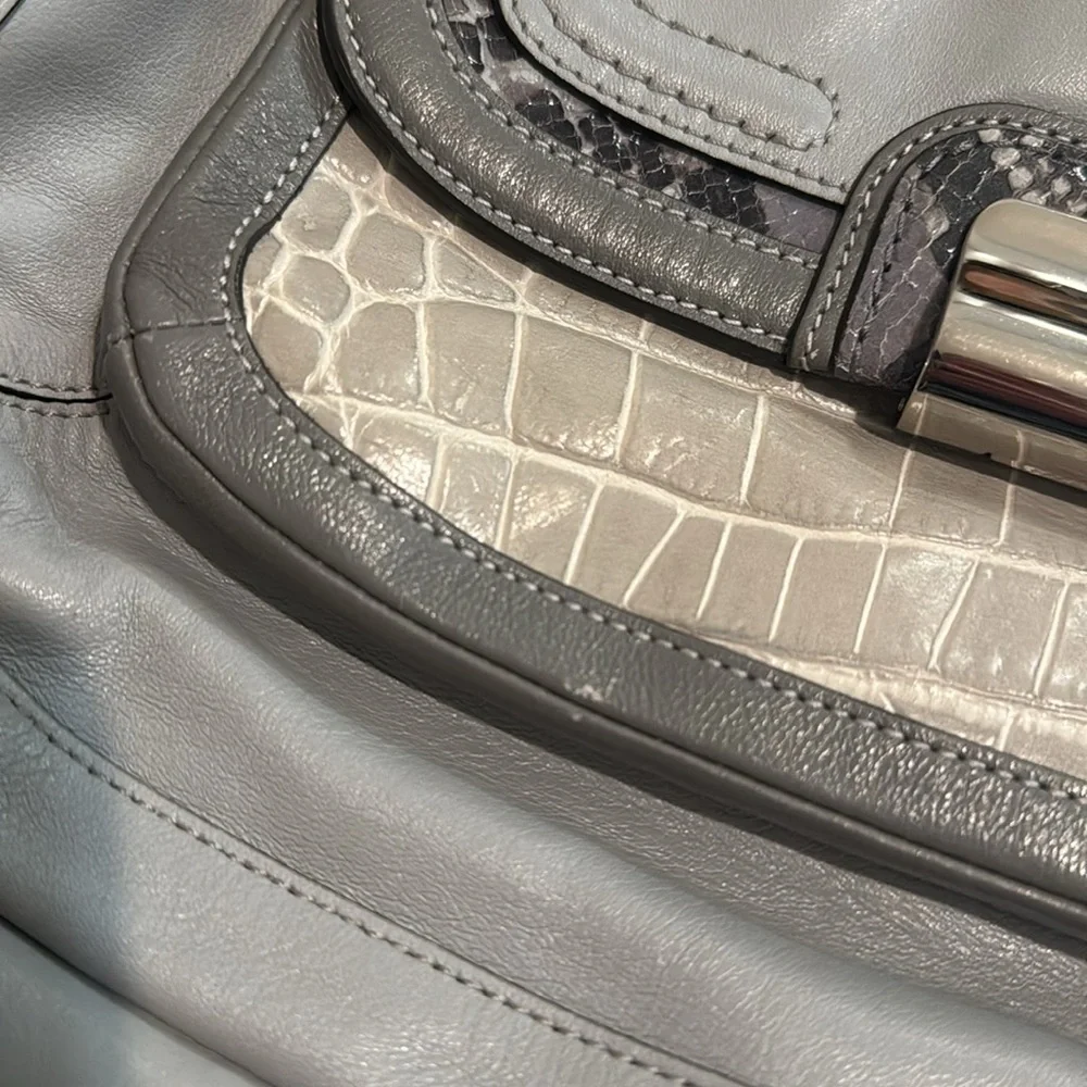 Coach Kristin Spectator Leather East/West zip shoulder bag